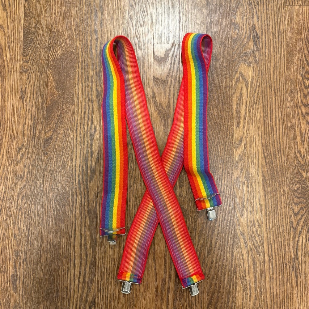 Rainbow Suspenders Pride Colorful Bight Happy